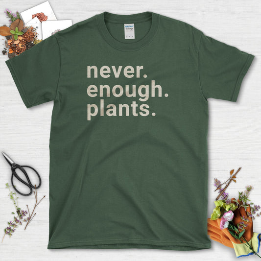 Never Enough Plants Youth T-Shirt Youth T-Shirt / XS / Forest Green Physical Item