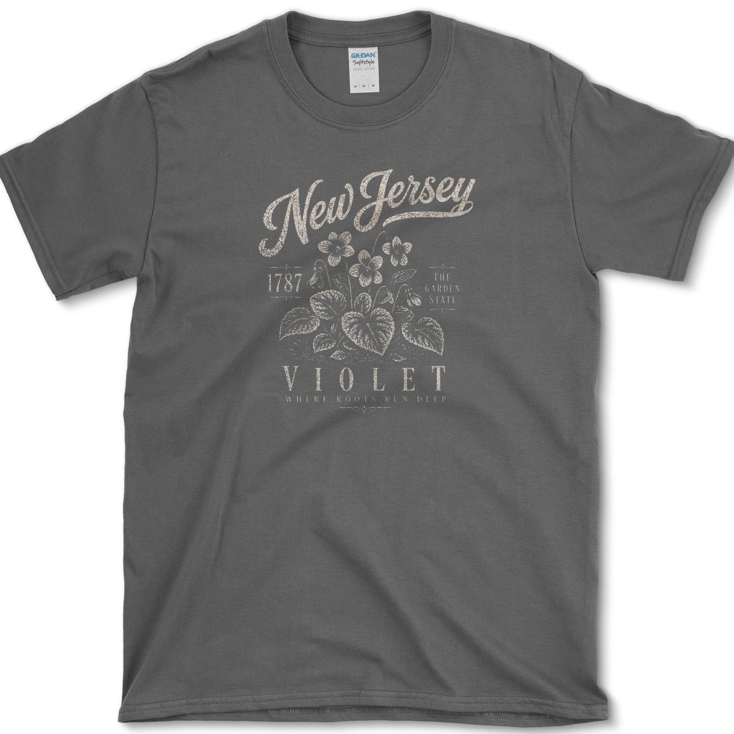 New Jersey Violet T-Shirt S / Dark Heather Essential Tees