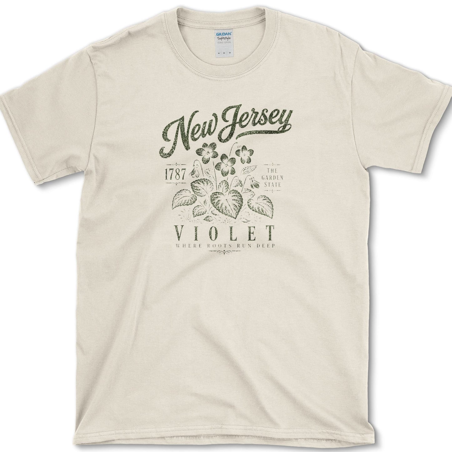 New Jersey Violet T-Shirt S / Natural Essential Tees