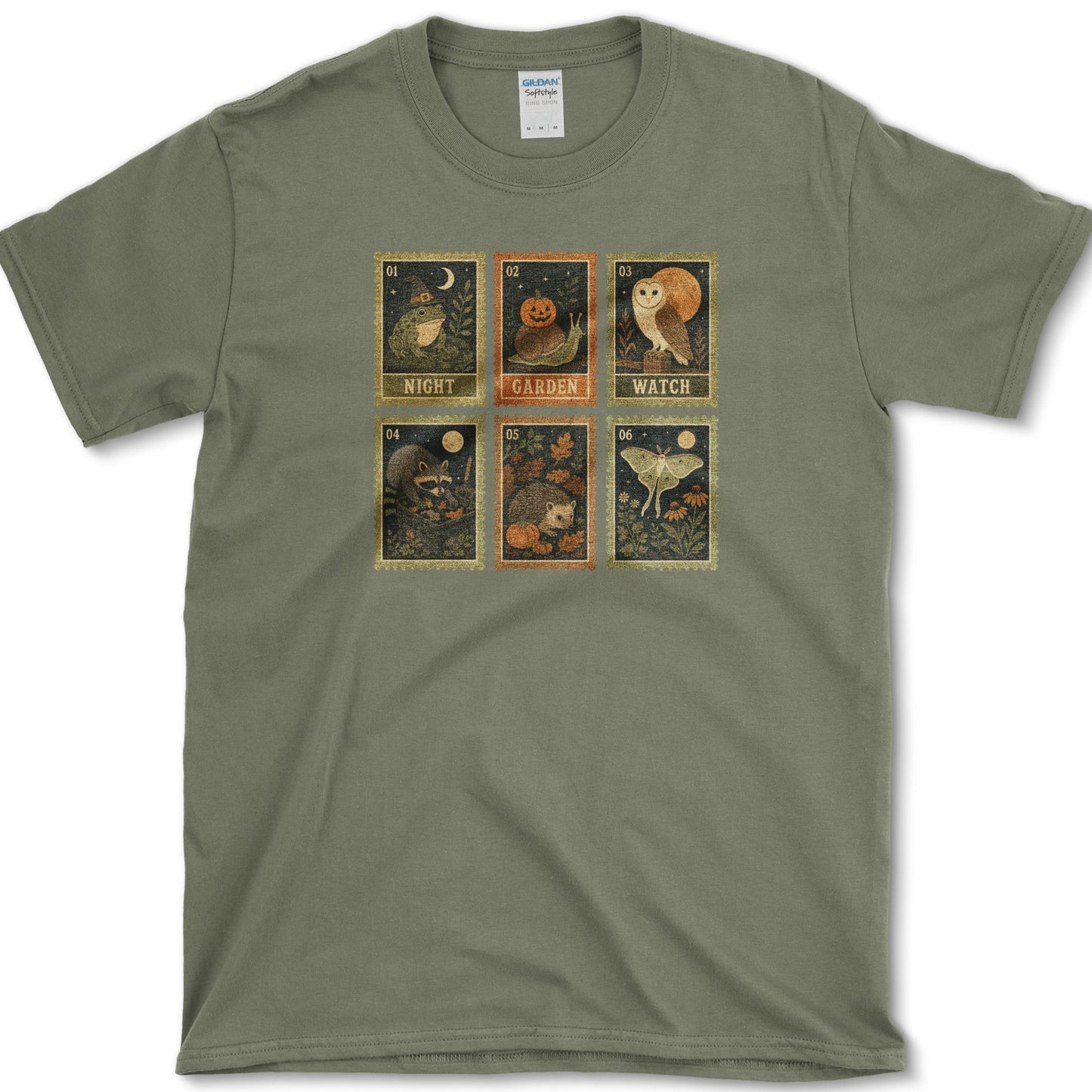 Night Garden Watch T-Shirt Military Green / S Essential Tees