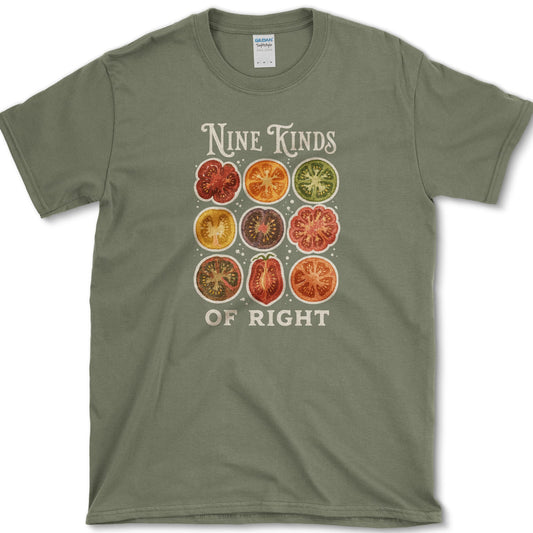 Nine Kinds of Right T-Shirt S / Military Green Essential Tees