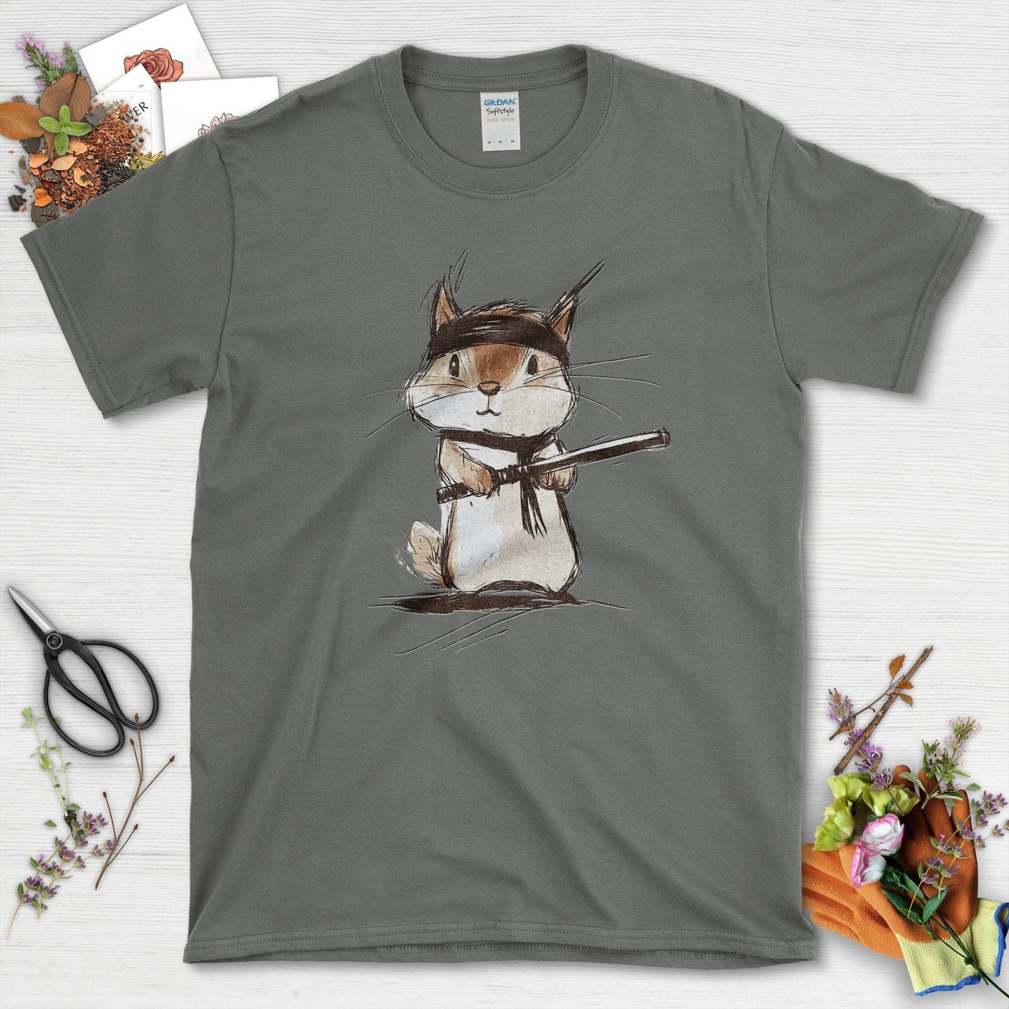 Ninja Squirrel T-Shirt Charcoal / S T-Shirt