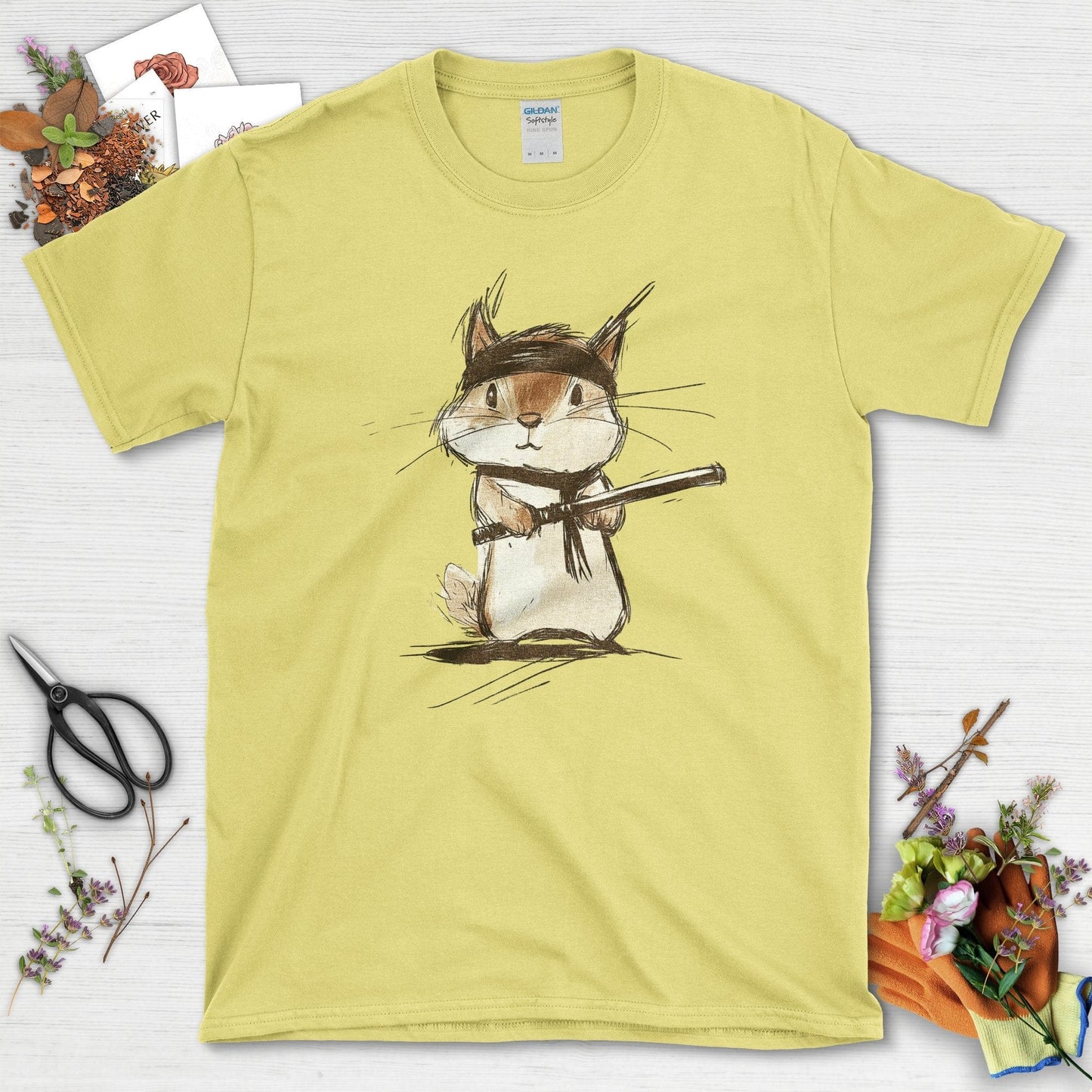 Ninja Squirrel T-Shirt Cornsilk / S T-Shirt