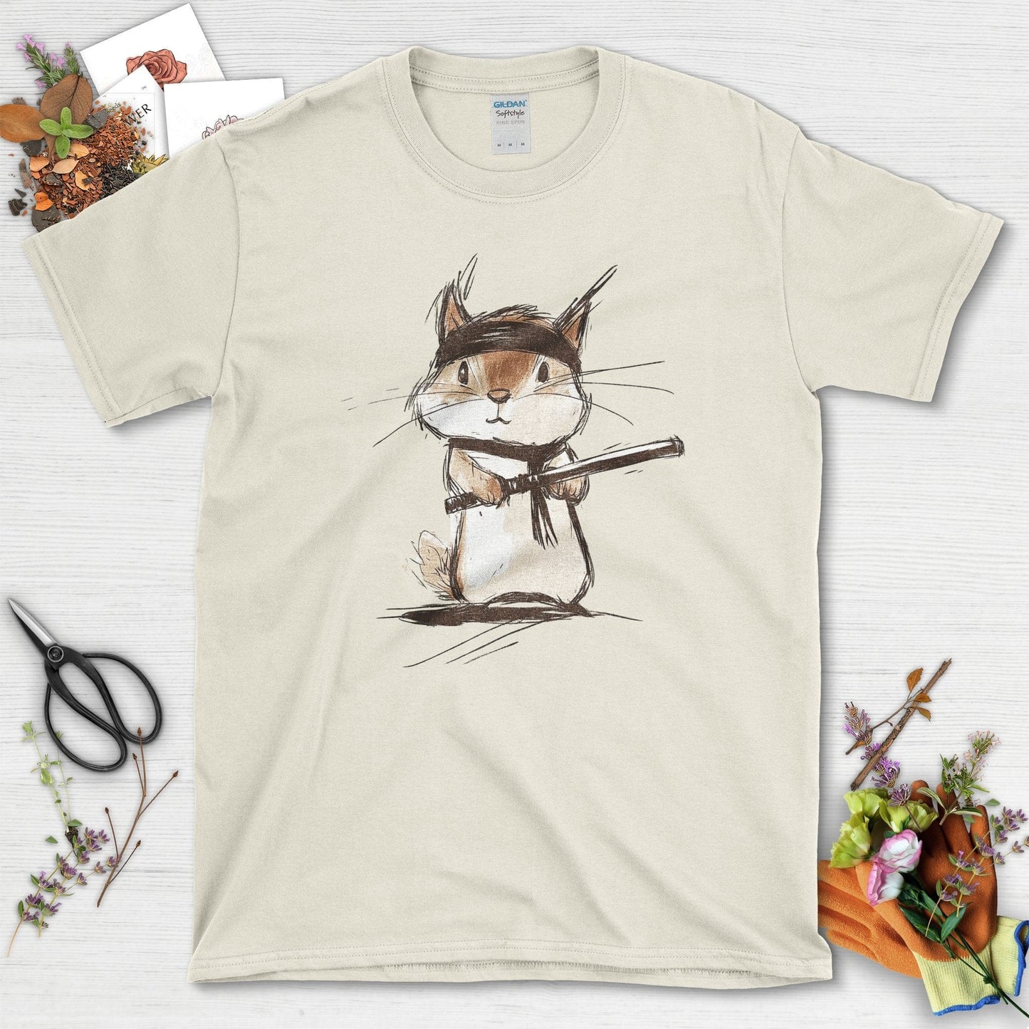 Ninja Squirrel T-Shirt Natural / S T-Shirt