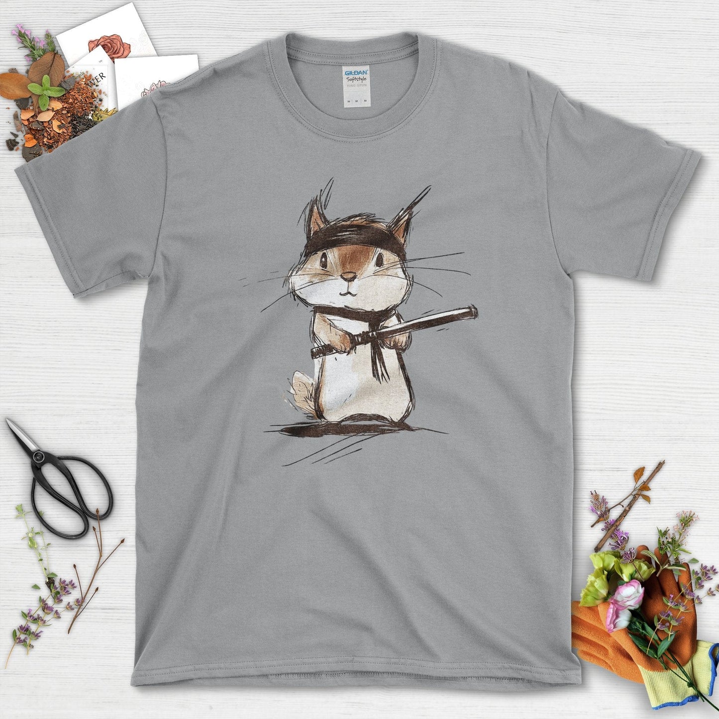 Ninja Squirrel T-Shirt Sport Grey / S T-Shirt