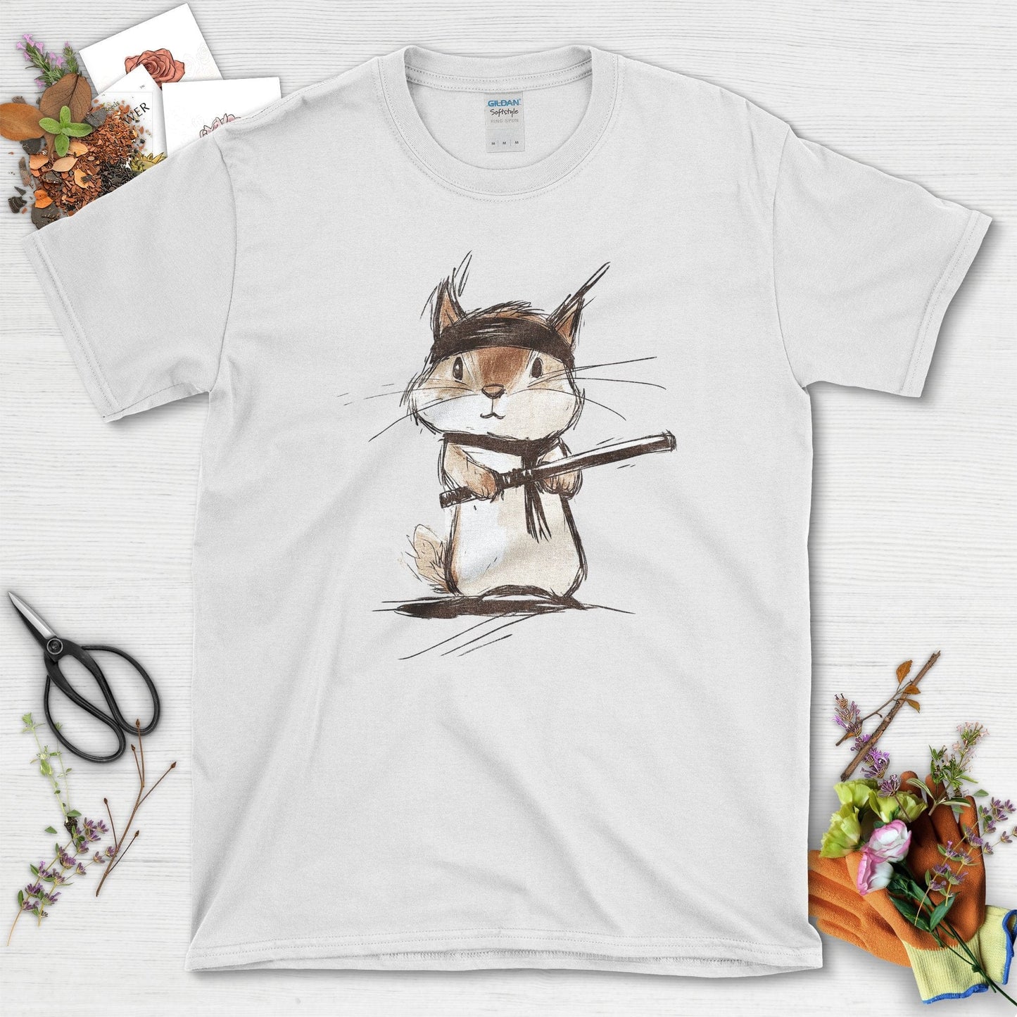 Ninja Squirrel T-Shirt White / S T-Shirt