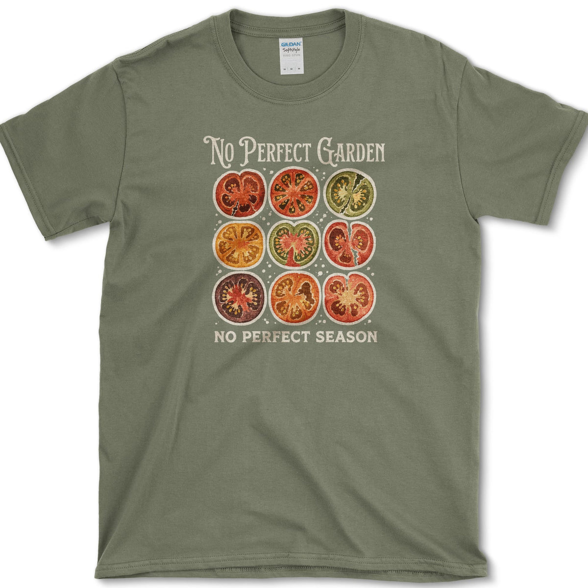 No Perfect Garden T-Shirt S / Military Green Essential Tees