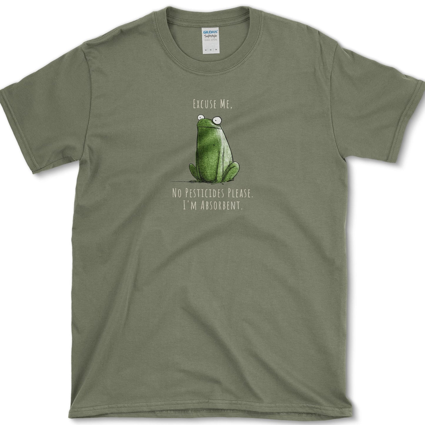 No Pesticides Please T-Shirt Military Green / S Essential Tees