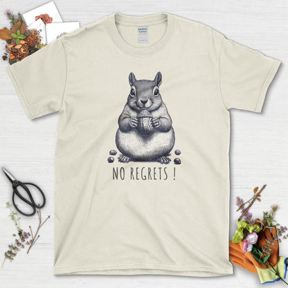No Regrets Squirrel T-Shirt Natural / S T-Shirt