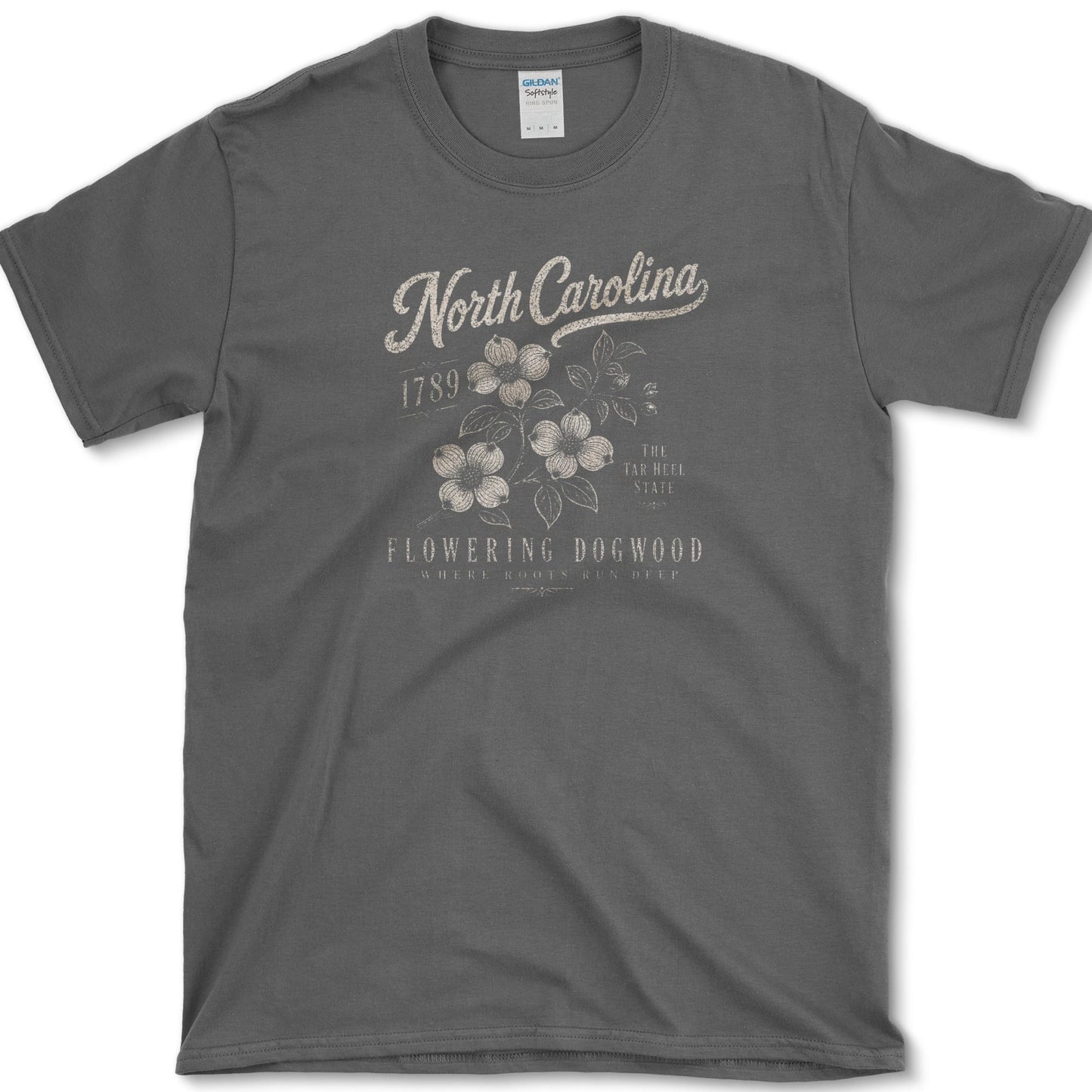 North Carolina Dogwood T-Shirt S / Dark Heather Essential Tees