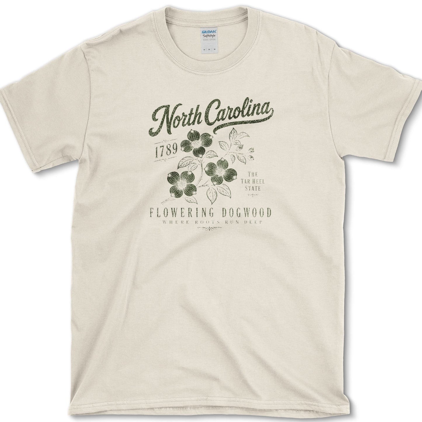 North Carolina Dogwood T-Shirt S / Natural Essential Tees