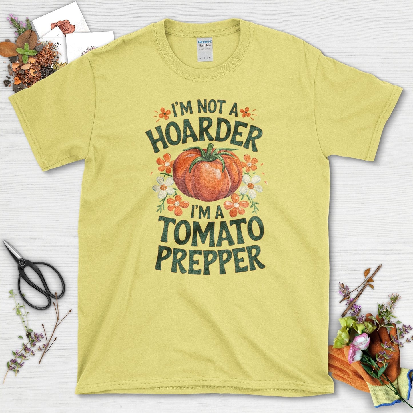 Not A Hoarder Tomato Prepper T-Shirt Cornsilk / S T-Shirt