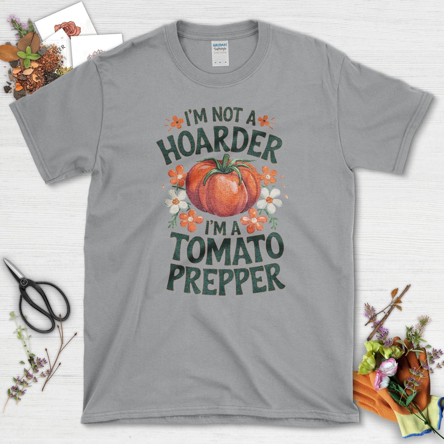 Not A Hoarder Tomato Prepper T-Shirt Sport Grey / S T-Shirt