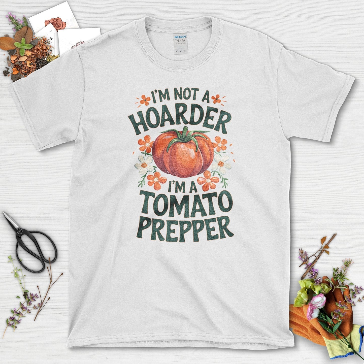 Not A Hoarder Tomato Prepper T-Shirt White / S T-Shirt