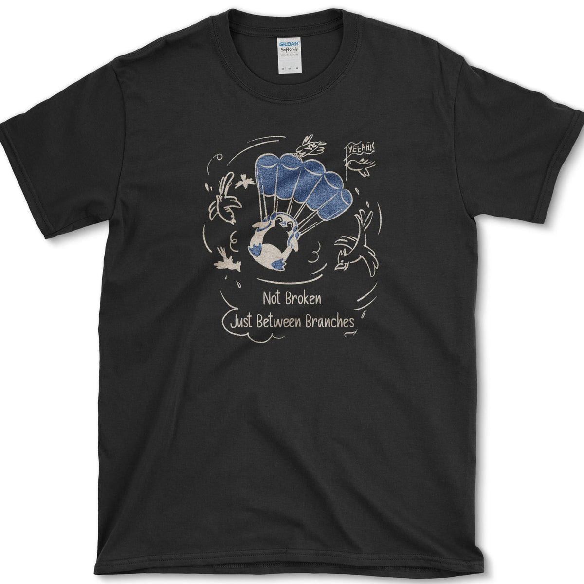 Not Broken Between Branches T-Shirt Black / S Essential Tees