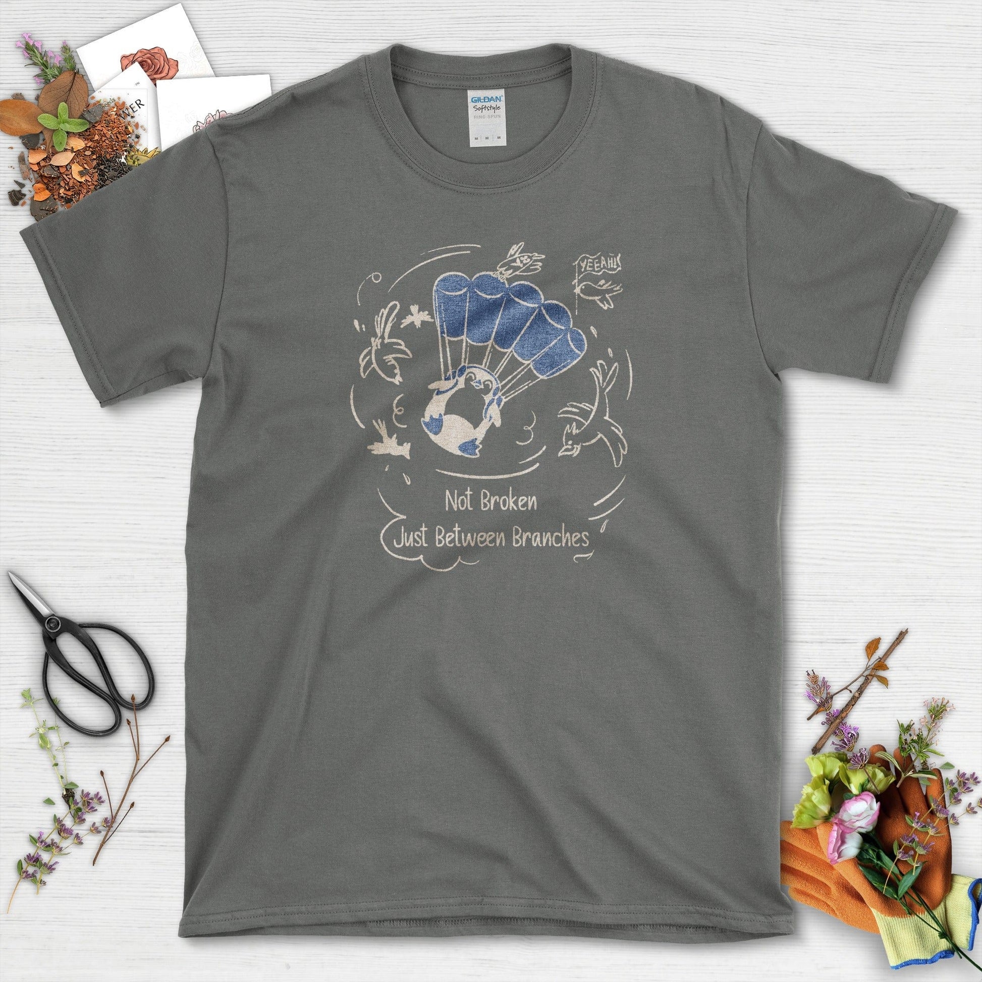 Not Broken Between Branches T-Shirt Charcoal / S T-Shirt