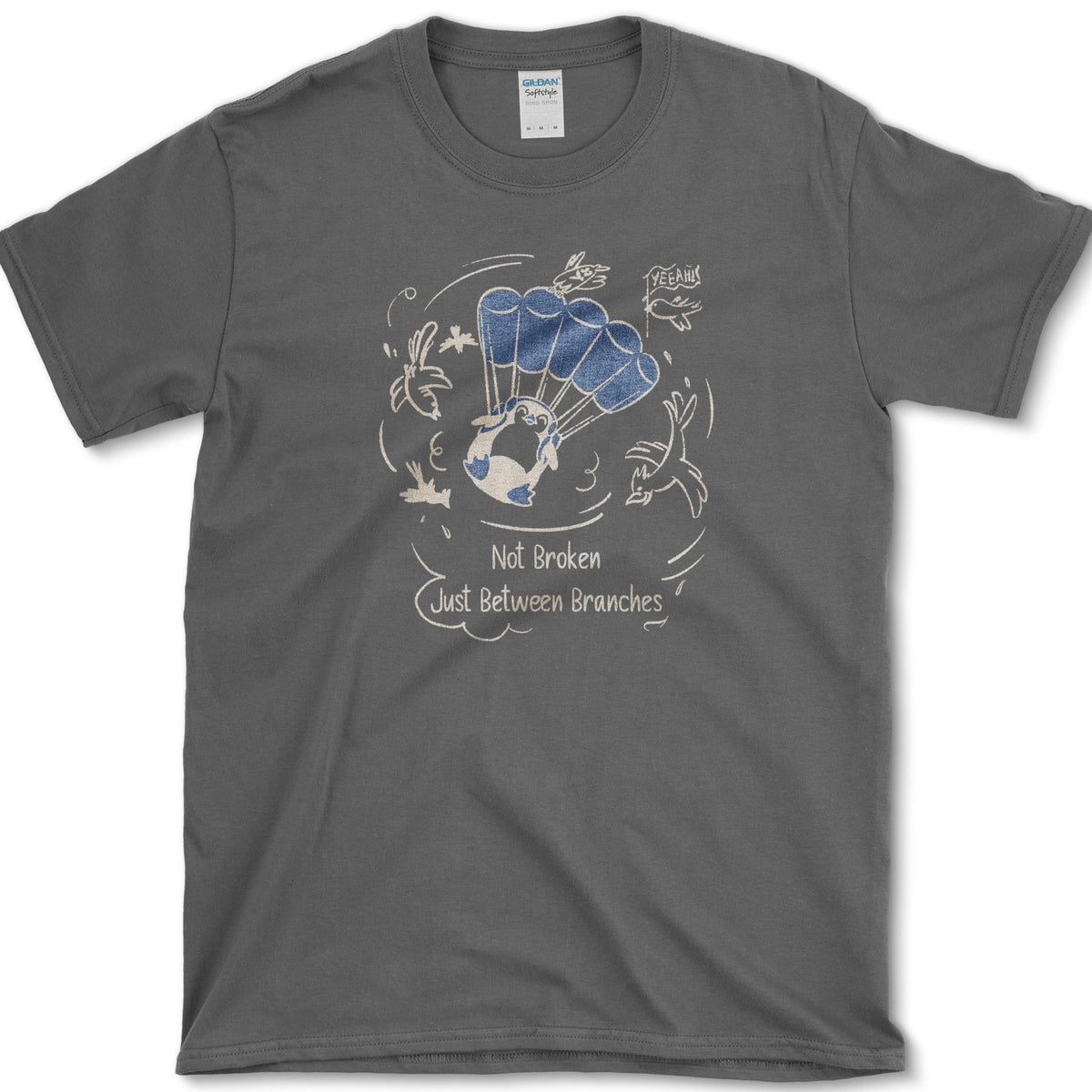 Not Broken Between Branches T-Shirt Dark Heather / S Essential Tees