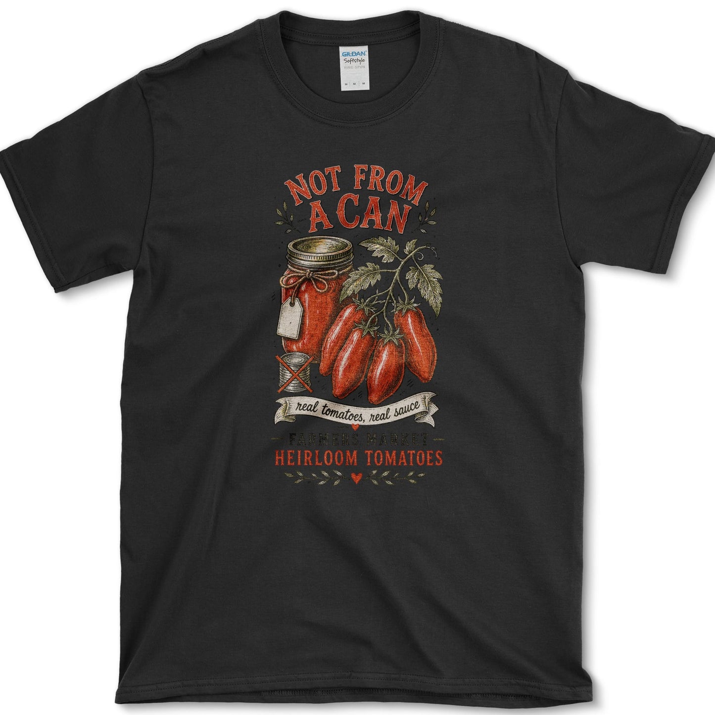 Not From A Can T-Shirt S / Black Essential Tees