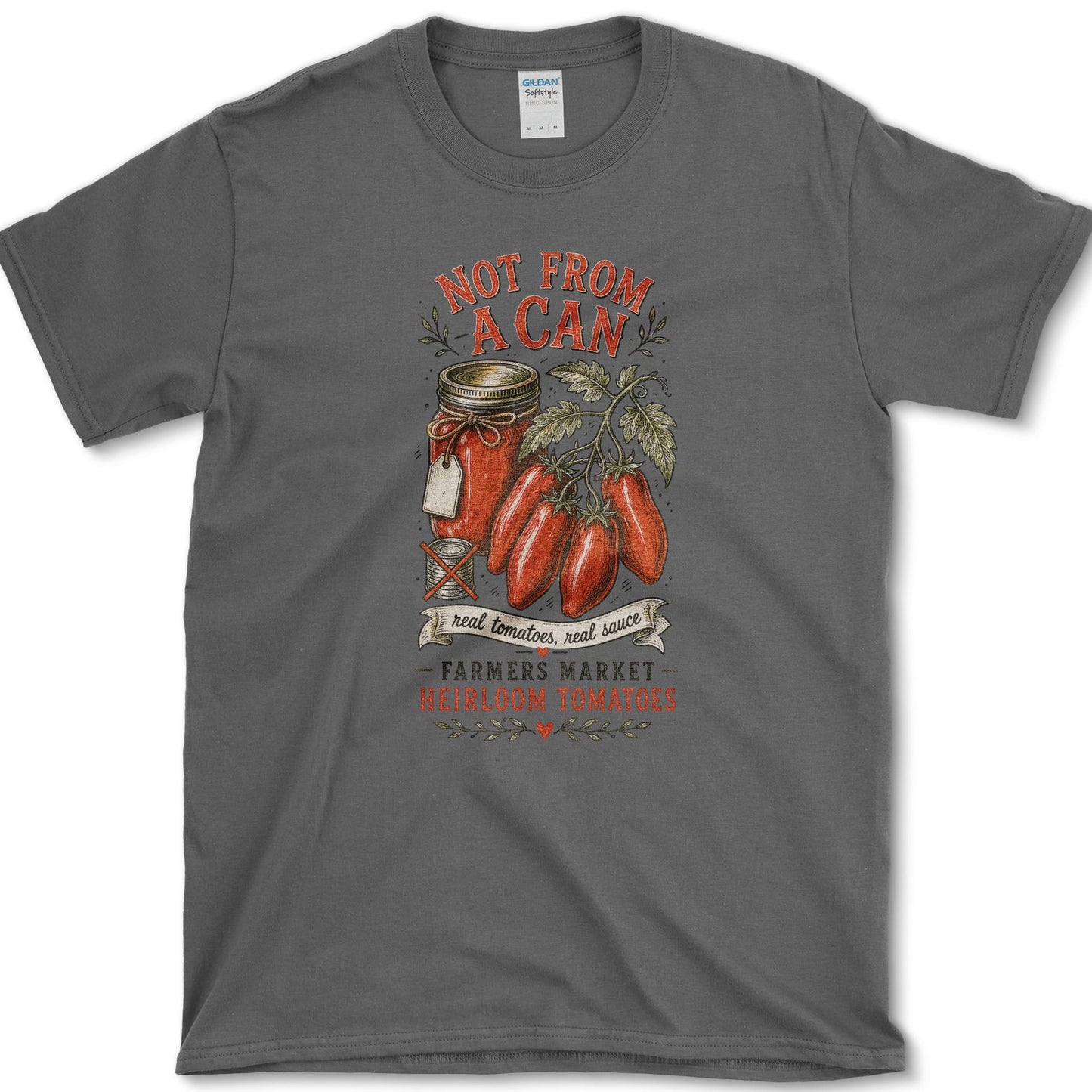 Not From A Can T-Shirt S / Dark Heather Essential Tees
