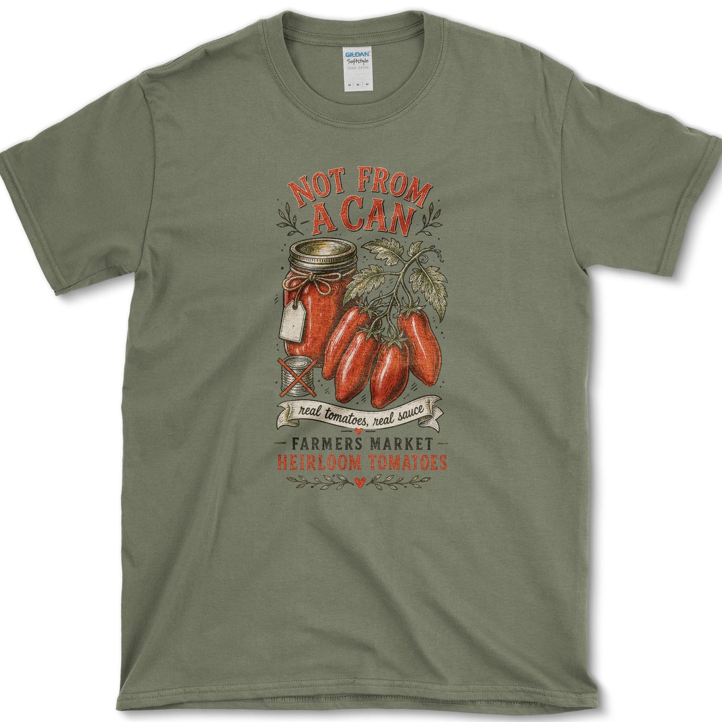 Not From A Can T-Shirt S / Military Green Essential Tees