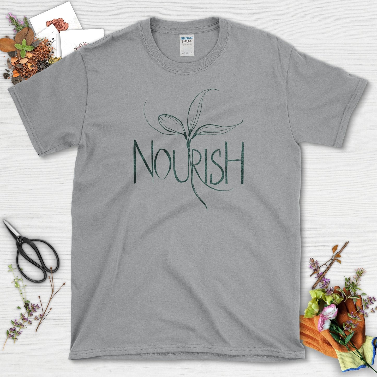 Nourish Garden-Inspired T-Shirt Sport Grey / S T-Shirt