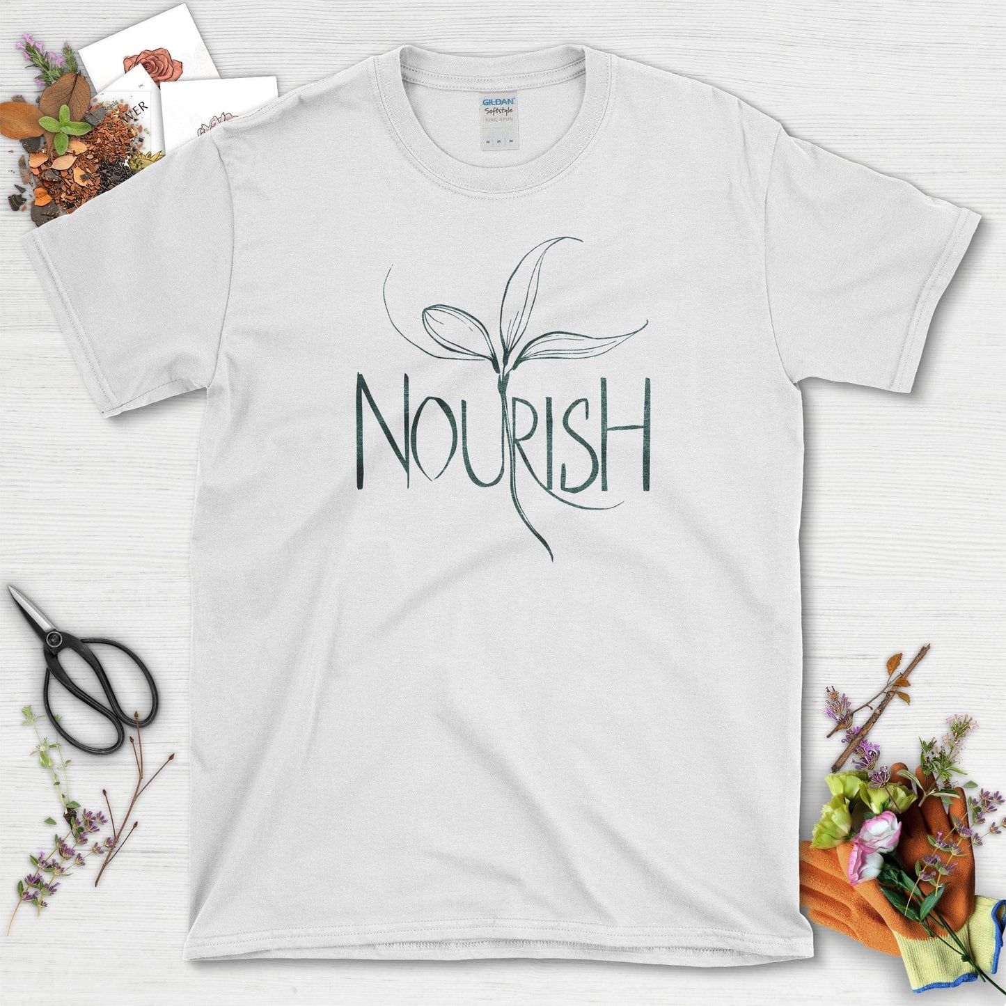 Nourish Garden-Inspired T-Shirt White / S T-Shirt