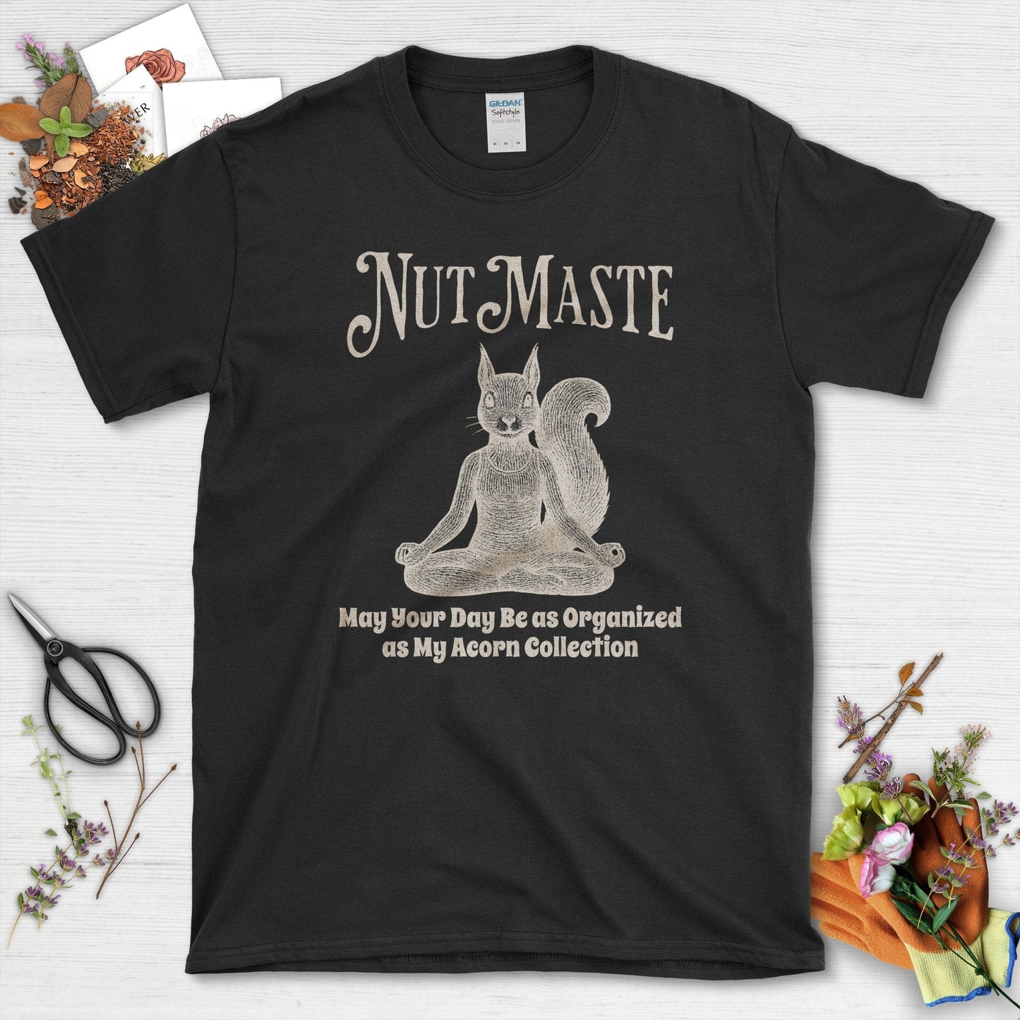 Nut Maste Acorn Collection T-Shirt Black / S Physical Item