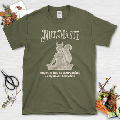 Nut Maste Acorn Collection T-Shirt Military Green / S Physical Item