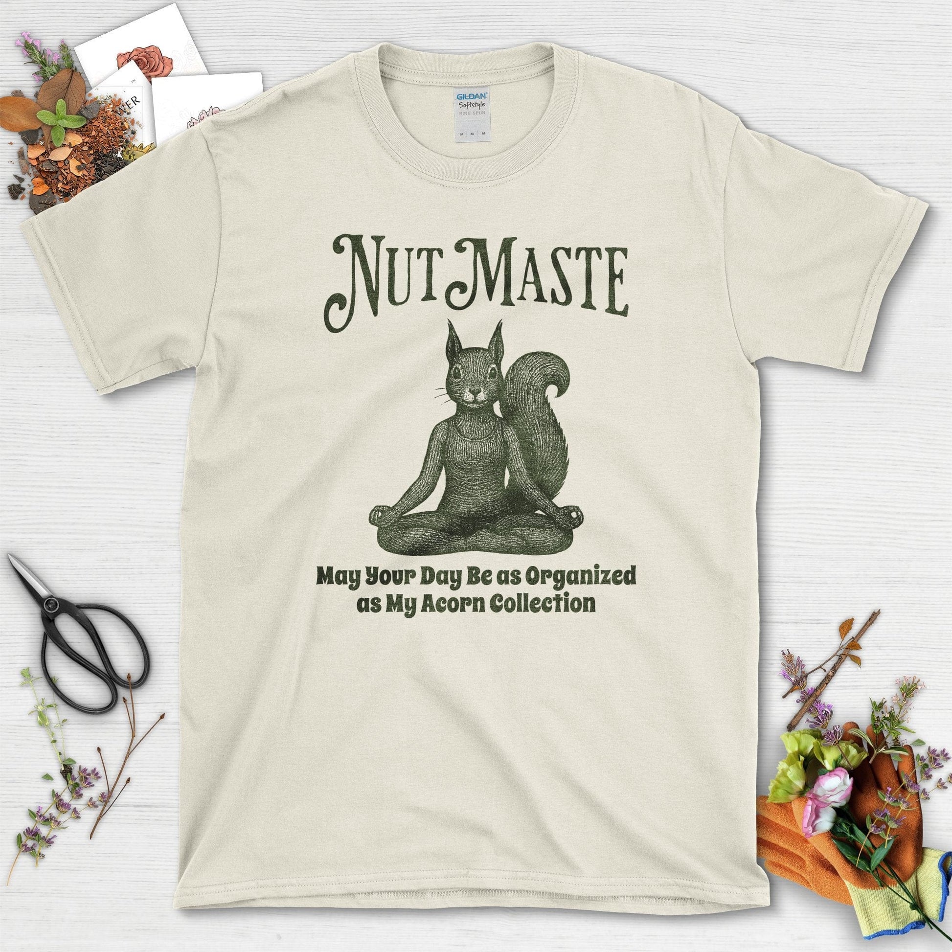 Nut Maste Acorn Collection T-Shirt Natural / S Physical Item