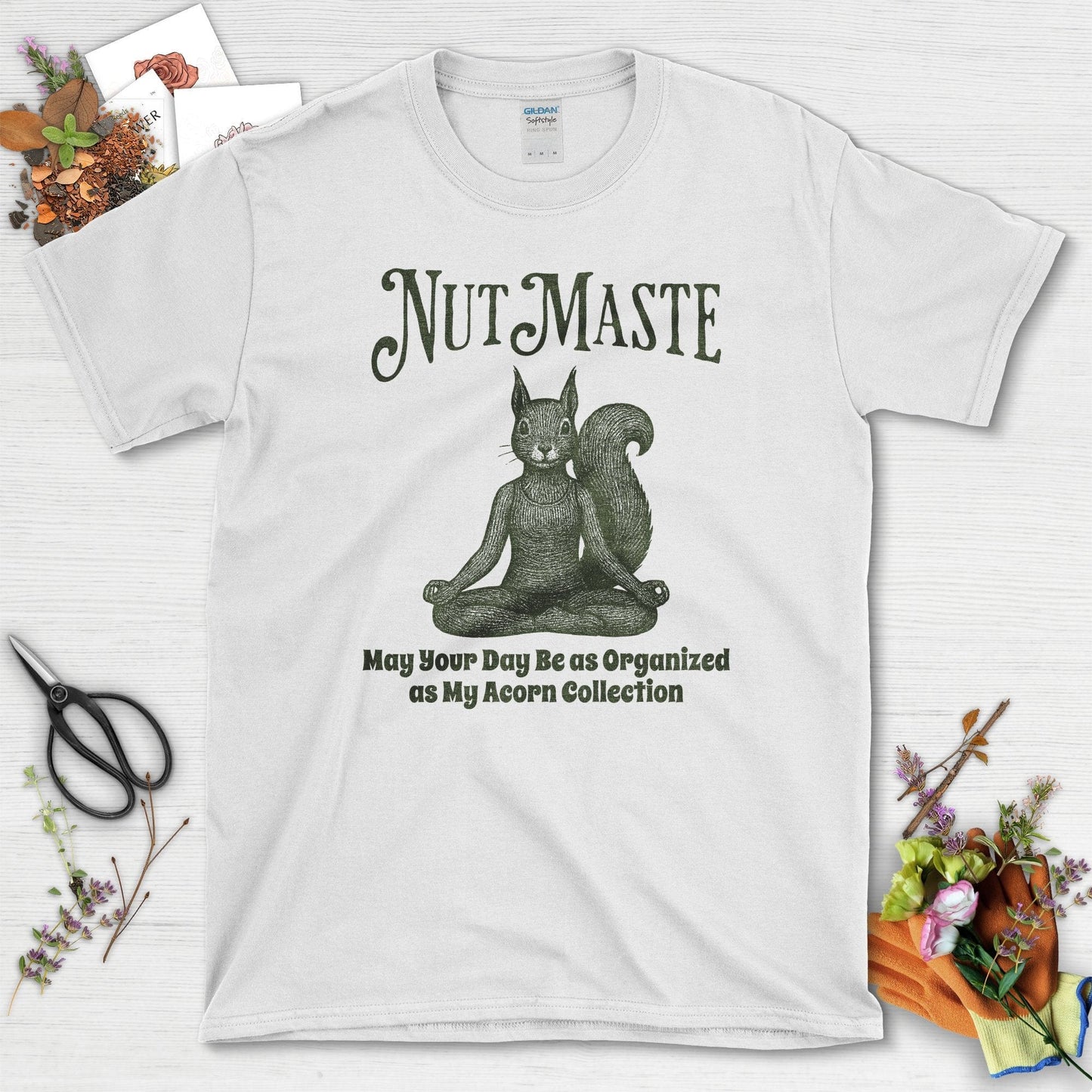 Nut Maste Acorn Collection T-Shirt White / S Physical Item