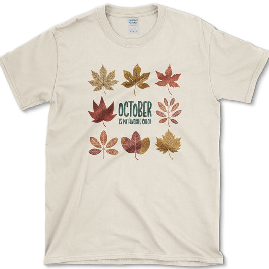 October Favorite Color T-Shirt Natural / S Essential Tees