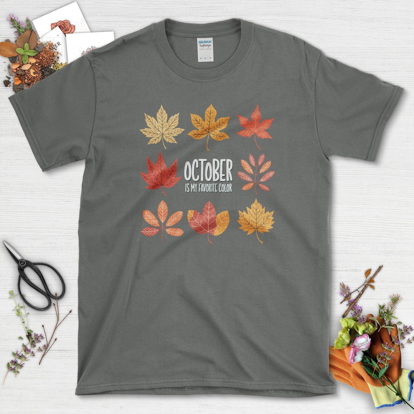 October My Favorite Color T-Shirt T-Shirts / S / Charcoal Physical Item