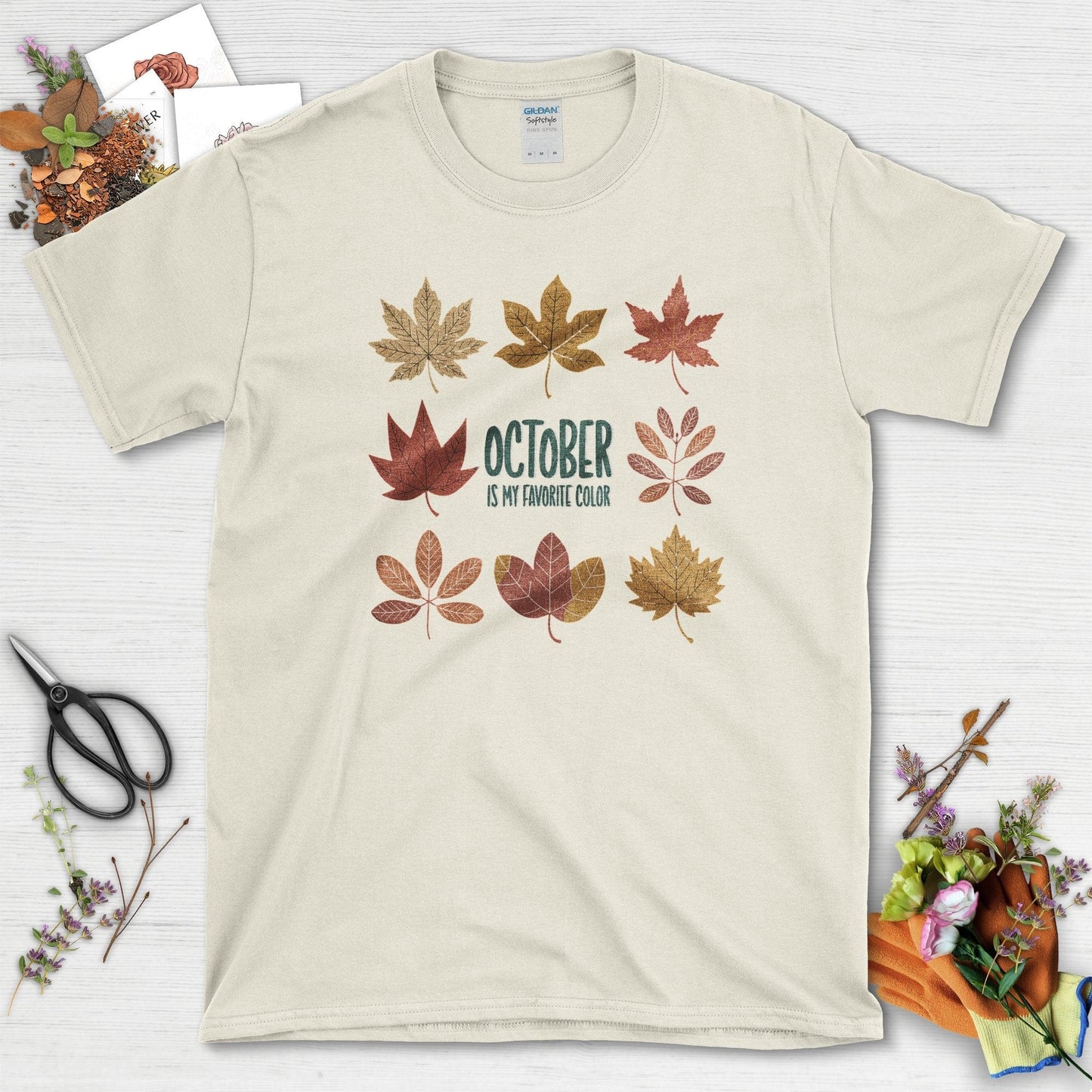 October My Favorite Color T-Shirt T-Shirts / S / Natural Physical Item