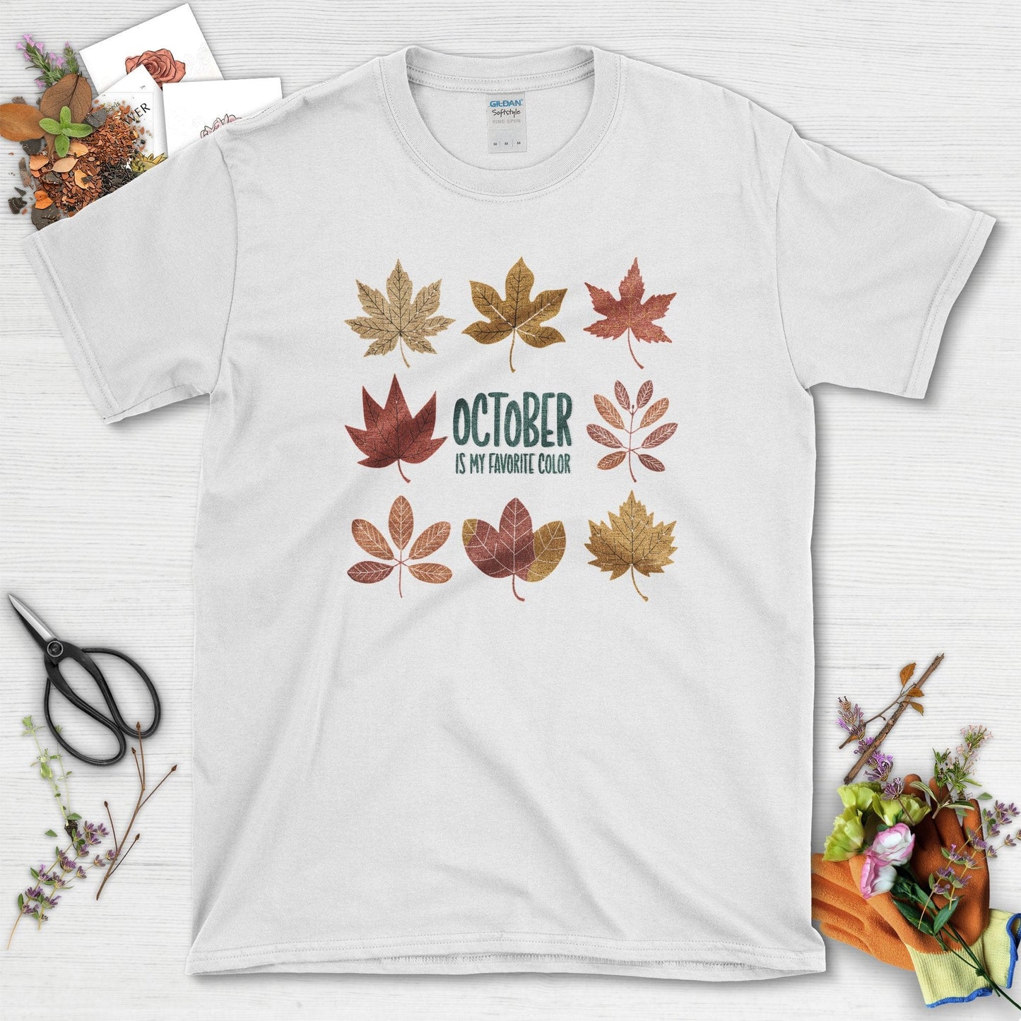 October My Favorite Color T-Shirt T-Shirts / S / White Physical Item