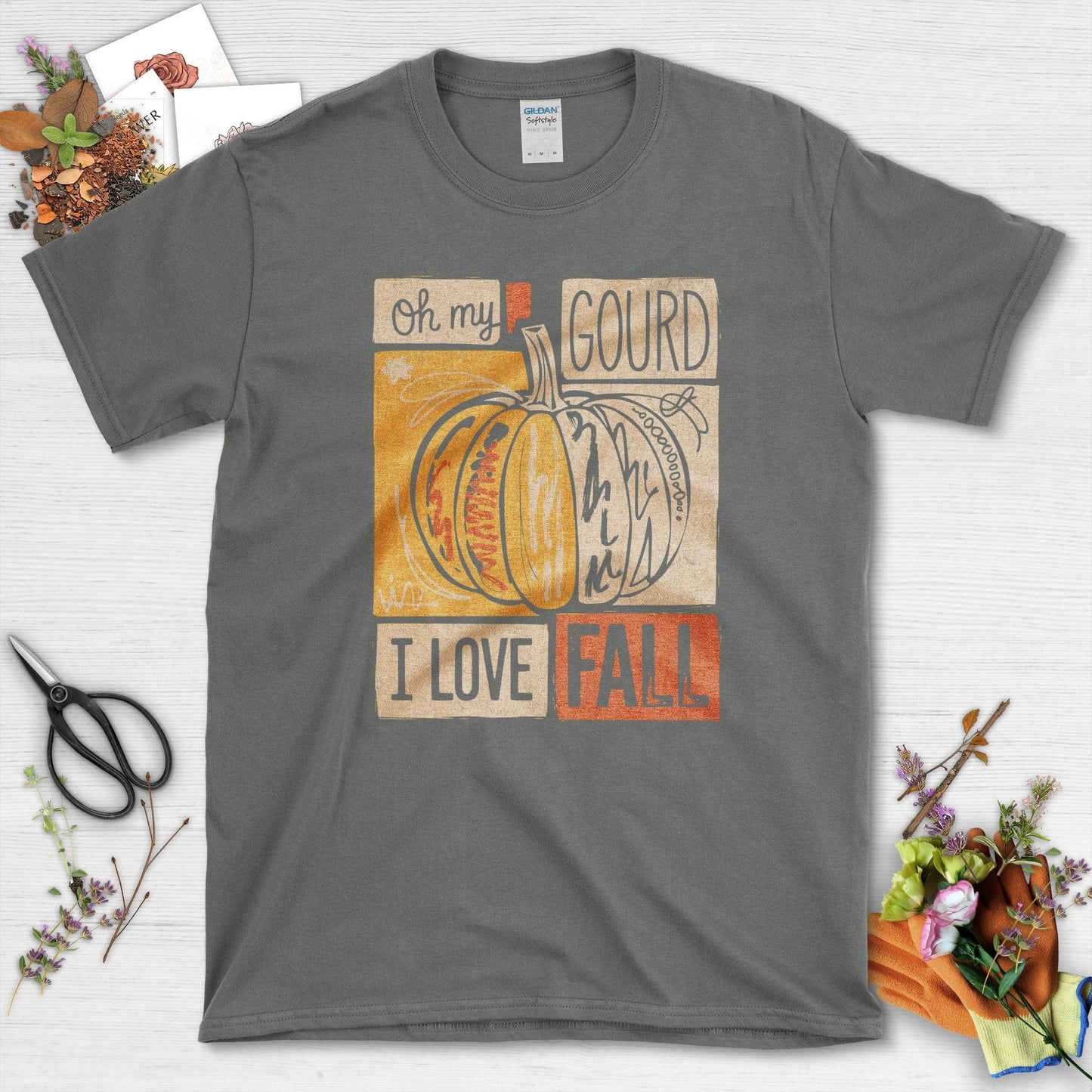 Oh My Gourd Fall T-Shirt T-Shirts / S / Charcoal Physical Item