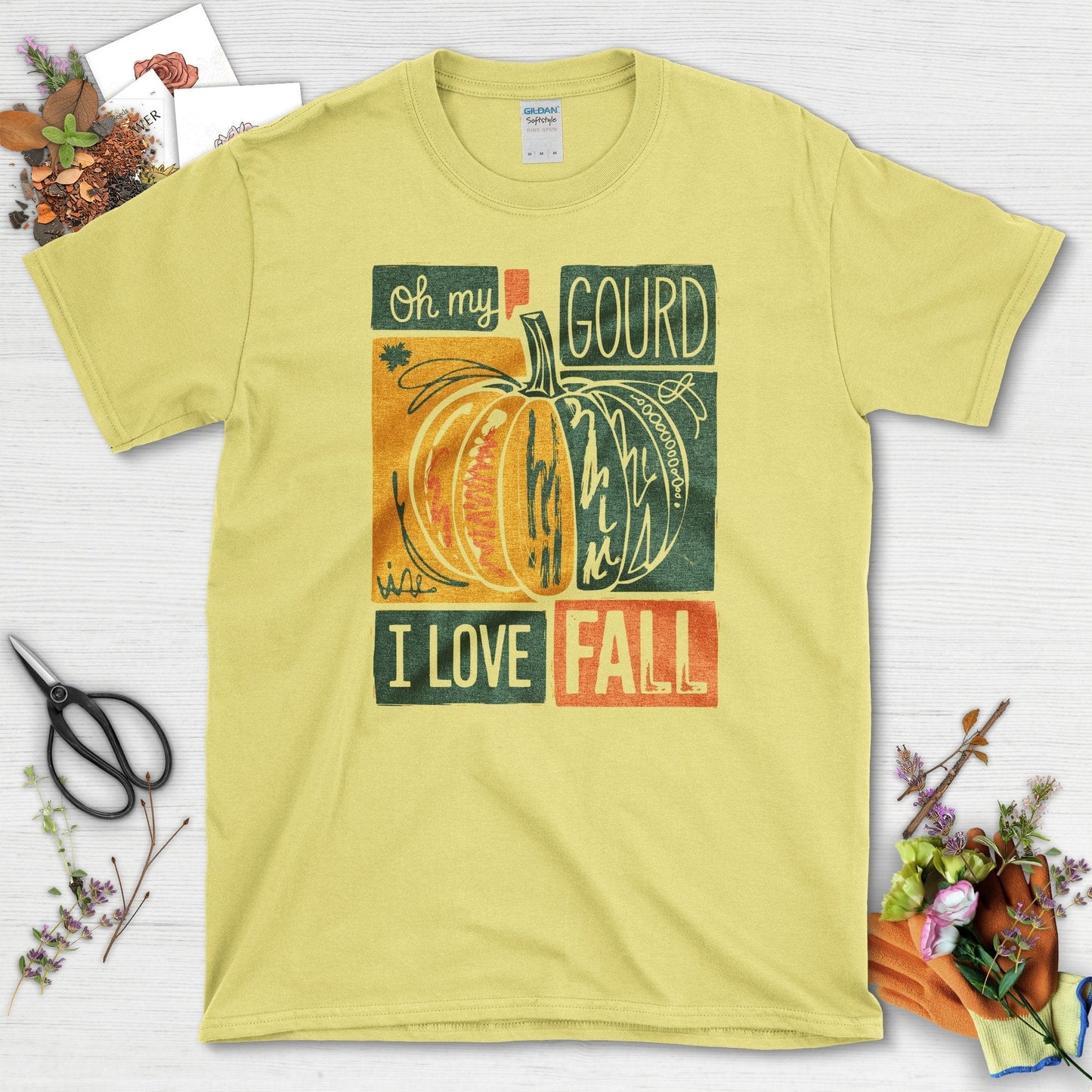 Oh My Gourd Fall T-Shirt T-Shirts / S / Cornsilk Physical Item