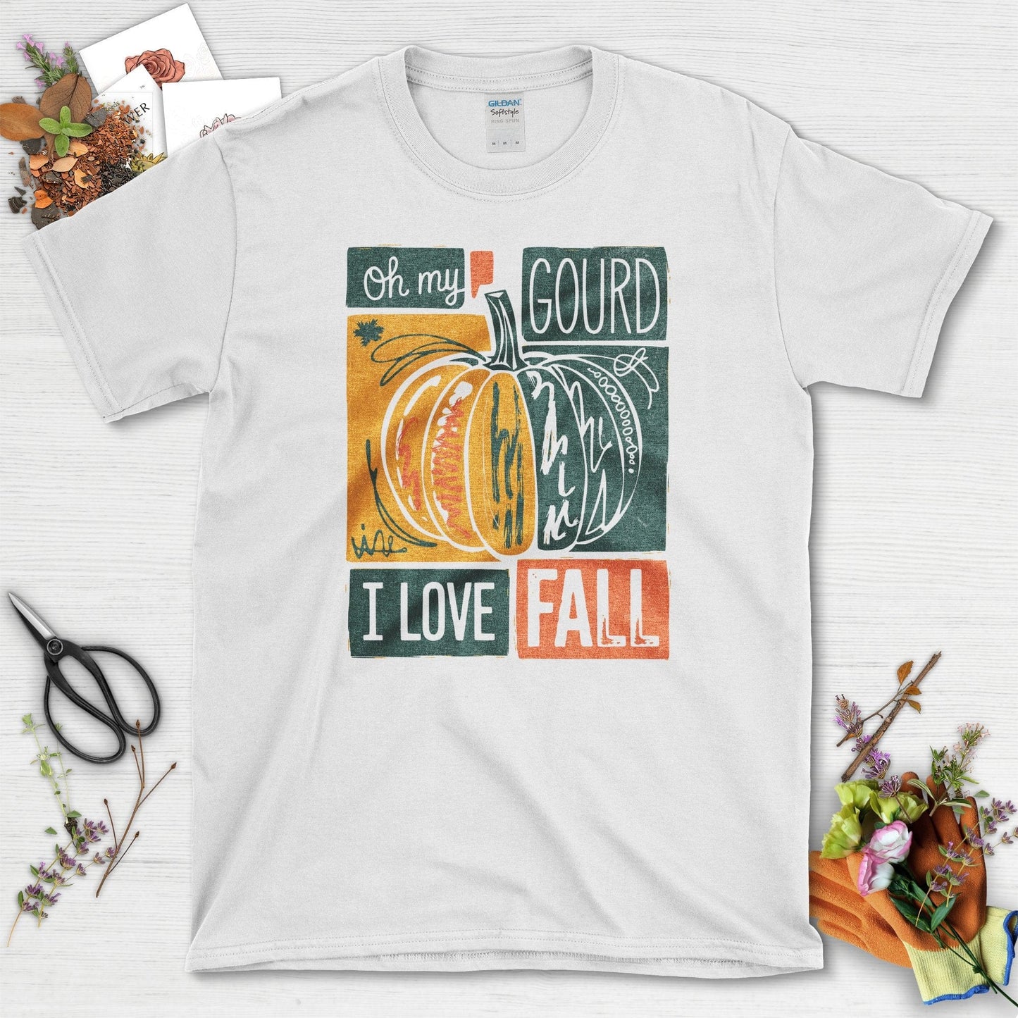 Oh My Gourd Fall T-Shirt T-Shirts / S / White Physical Item