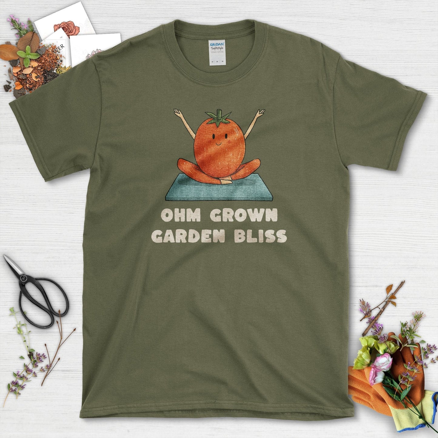 Ohm Grown Garden Bliss T-Shirt Military Green / S T-Shirt