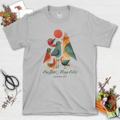 One Spirit Many Colors T-Shirt Essential Tees / S / Sport Grey Physical Item