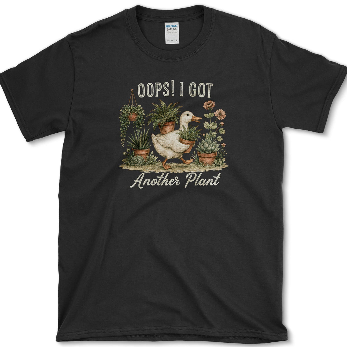 Oops Another Plant T-Shirt S / Black Essential Tees