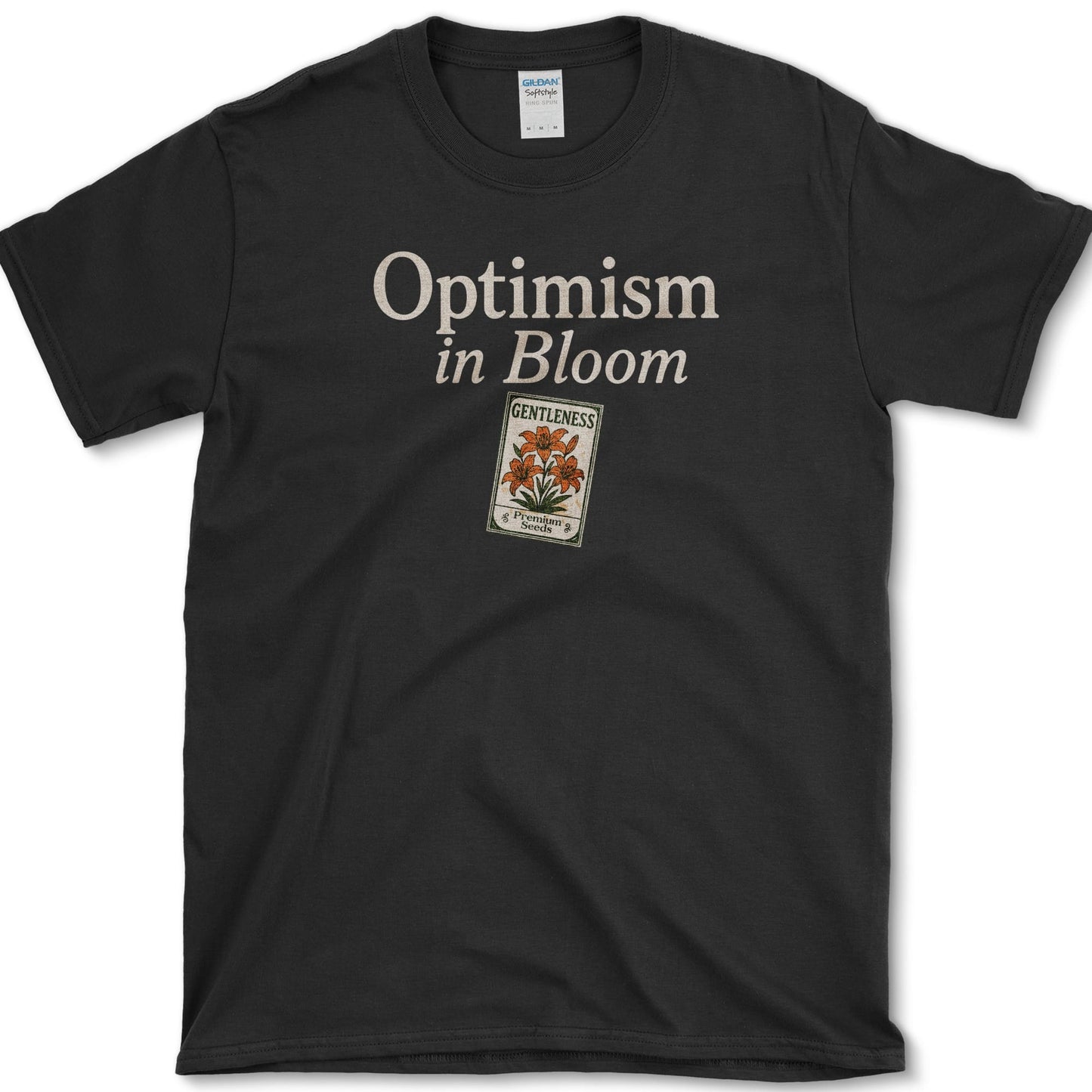 Optimism In Bloom T-Shirt S / Black Essential Tees
