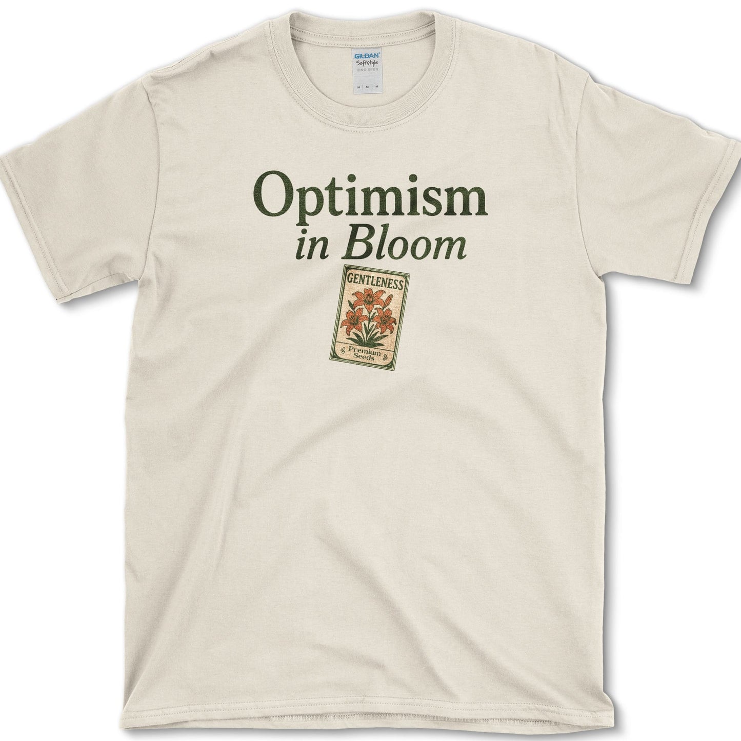 Optimism In Bloom T-Shirt S / Natural Essential Tees