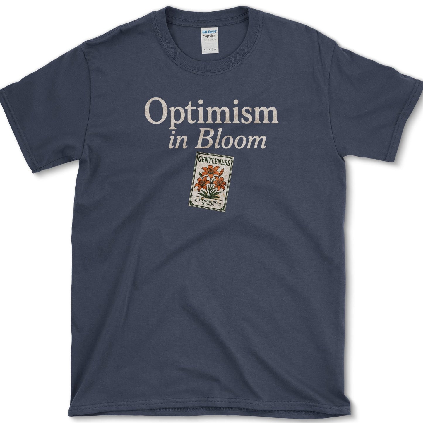 Optimism In Bloom T-Shirt S / Navy Essential Tees