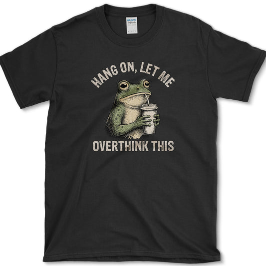 Overthink This artwork featuring raccoon and backyard wildlife on a t-shirt