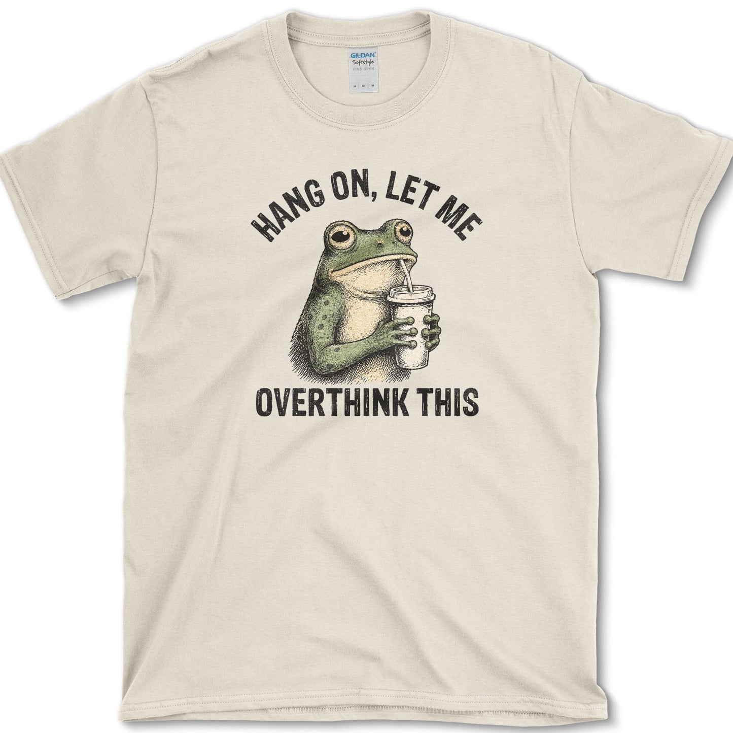 Overthink This artwork featuring raccoon and backyard wildlife on a t-shirt