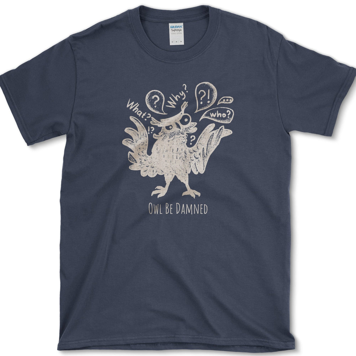 Owl Be Damned T-Shirt Navy / S Essential Tees