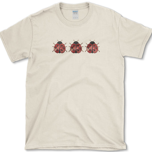 Patchwork Ladybug T-Shirt S / Natural Essential Tees
