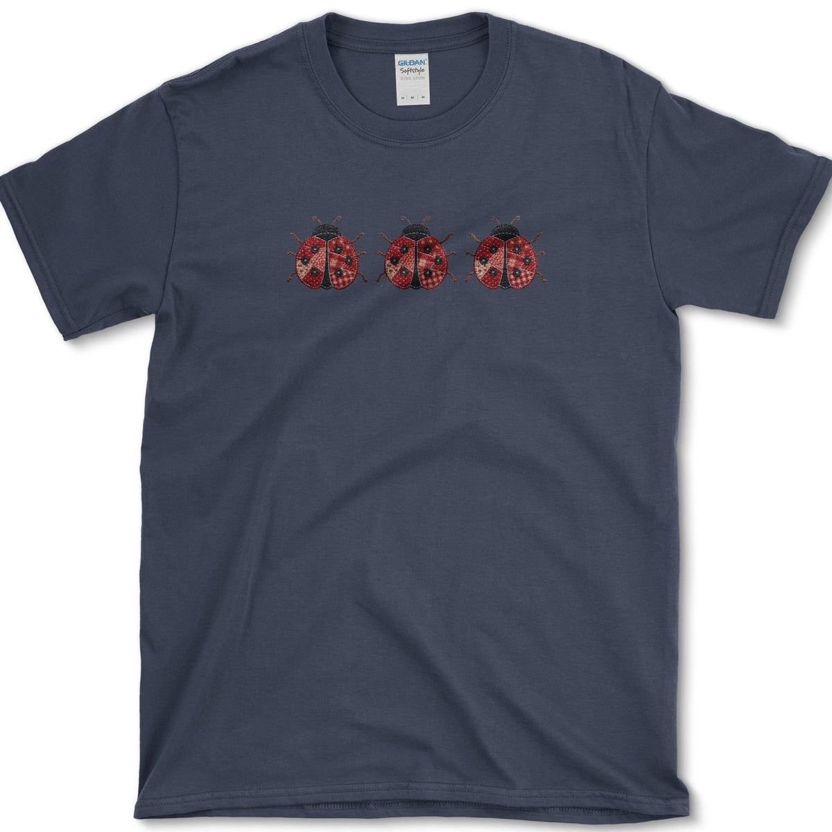Patchwork Ladybug T-Shirt S / Navy Essential Tees