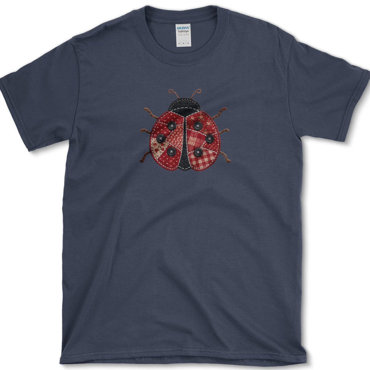 Patchwork Ladybug T-Shirt S / Navy Essential Tees