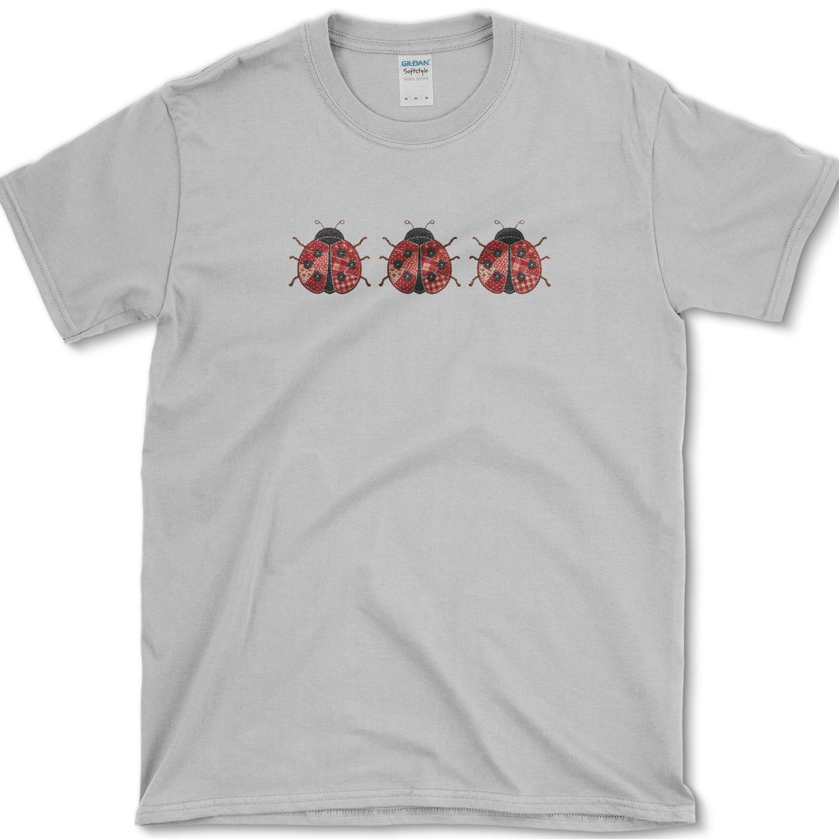 Patchwork Ladybug T-Shirt S / Sport Grey Essential Tees